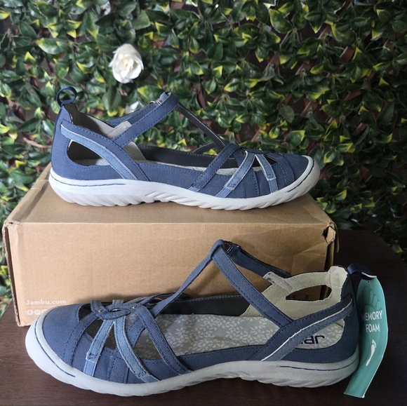 JBU by Jambu Dove Mary Jane Flat Blue Women's Size 10 New With Tag in Box - Picture 1 of 12